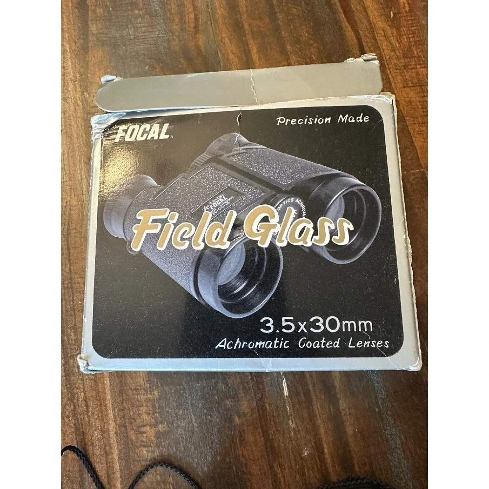 Focal Field‎ Glass Binoculars 3.5x30mm Compact Optics Coated Lenses w/ Case